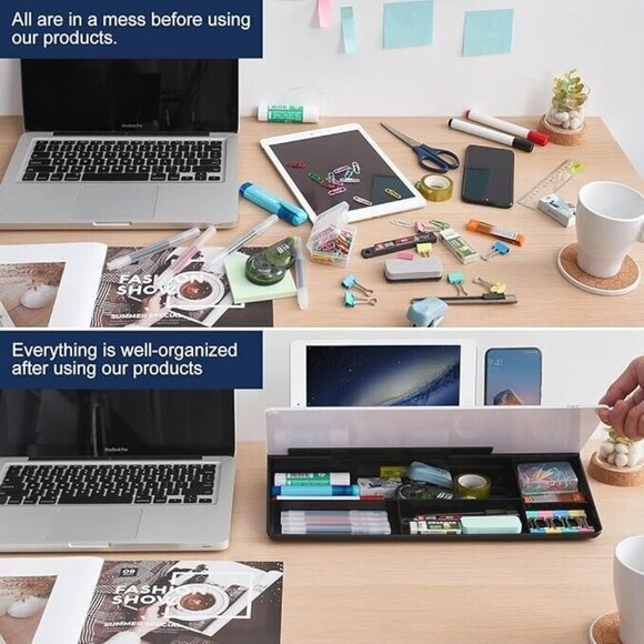 Small Glass Desktop Whiteboard Dry-Erase-Board - Computer Keyboard Stand - Picture 7 of 8